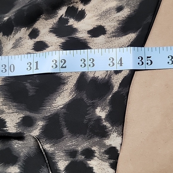 Zara Animal Print Shift Dress, Drop Waist with Side Tie.  Midi Length, Size M - Picture 9 of 12